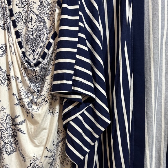 Soma Navy and White Floral and striped lounge set - Picture 8 of 16